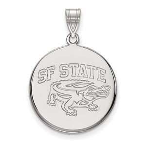 10k White Gold San Francisco State Large Disc Pendant